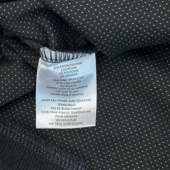 Robert Barakett XL Black Quarter Zip Textured Knit Pullover Sweater Stretch - Picture 8 of 10